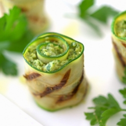 Artichoke Pesto Zucchini Bites