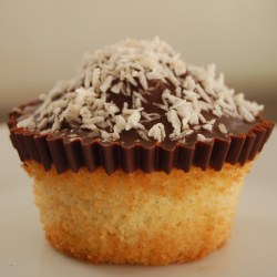 dark chocolate coconut cupcake