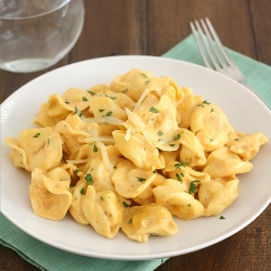 Tortellini with Pumpkin Alfredo