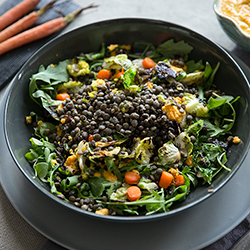 Lentils w/ Brussels & Ginger