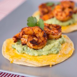 Shrimp and Guacamole Tostada