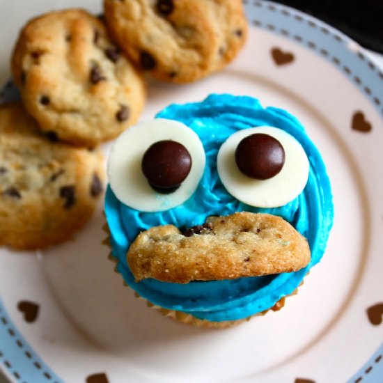 Cookie Monster Cupcakes