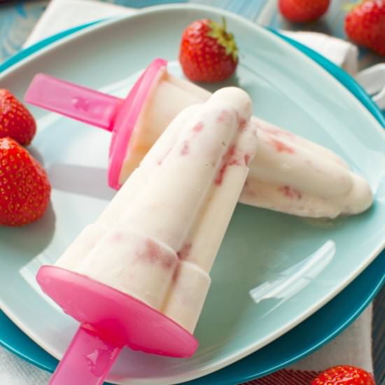 Strawberry Balsamic Popsicles