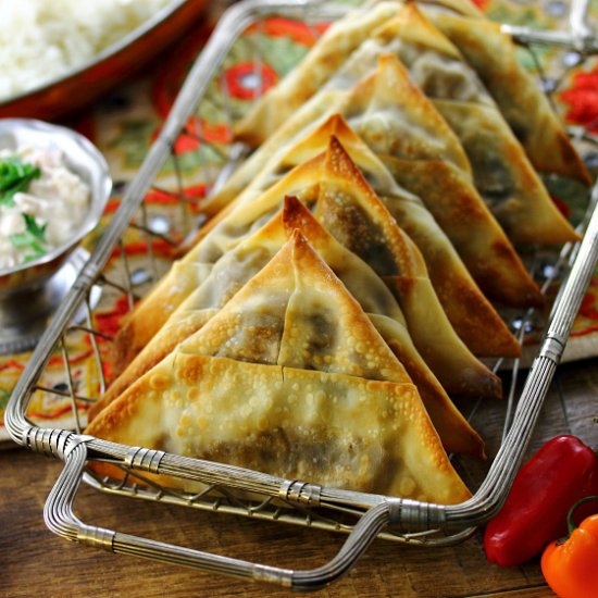 Spicy Vegetarian Lentil Samosas