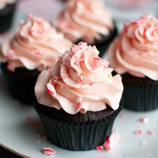 Cupcakes Candy Cane Buttercream