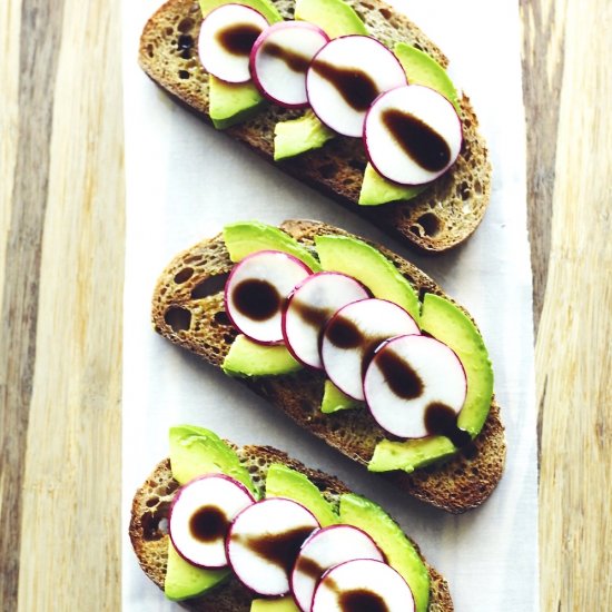 Avocado-Radish Toast