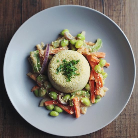 Sautéed Vegetables in Tahini Sauce