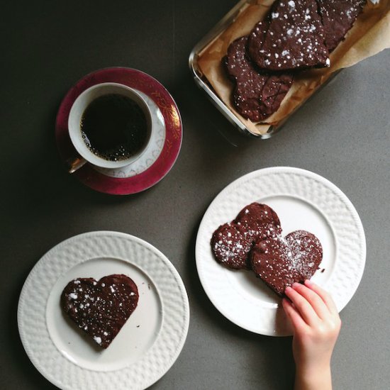 Heart-Shaped Brownie Cookies