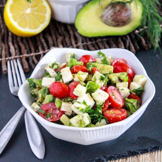 Avocado, Mozzarella & Tomato Salad