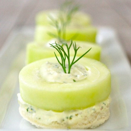 Cucumber-Dill Canapé