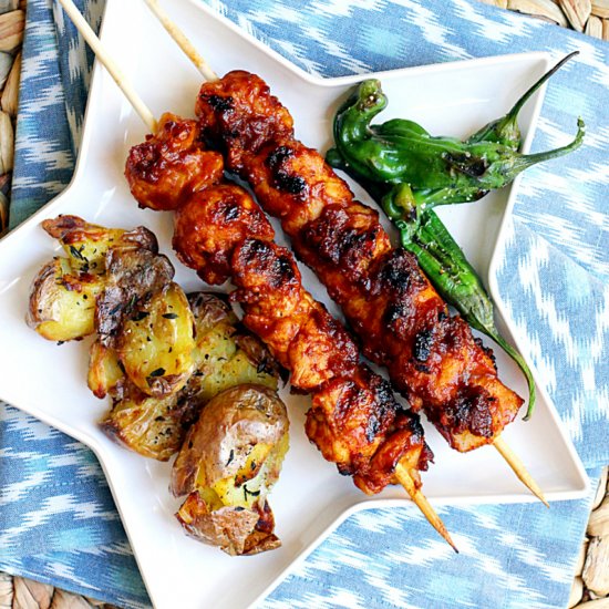 Bacon & BBQ Chicken Kebabs