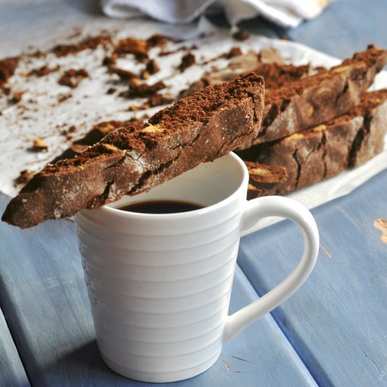 Easy Chocolate PB Chip Biscotti