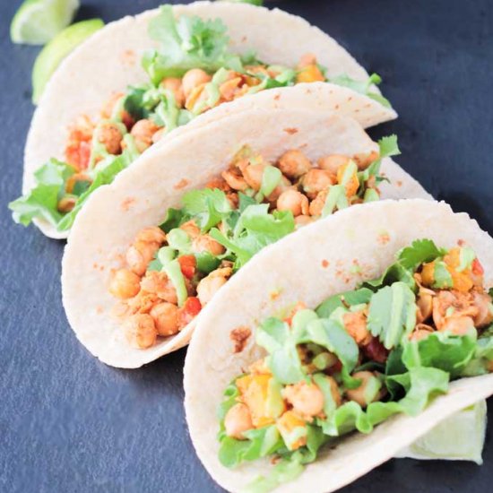 Bell Pepper & Chickpea Tacos