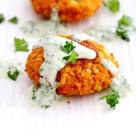 Sweet Potato and Lentil Burgers