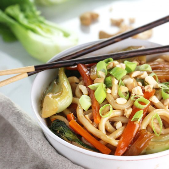 Bok Choy Udon Noodle Bowl