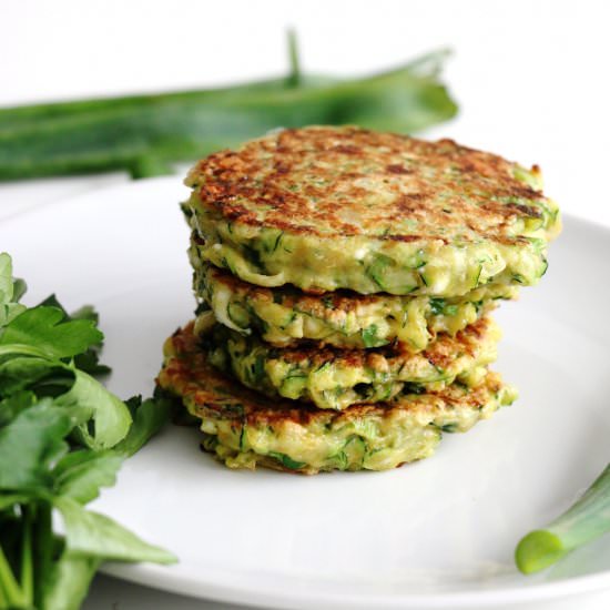 savory zucchini feta pancakes