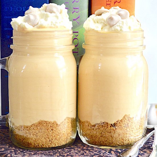 No Bake Butterbeer Cheesecake Jars