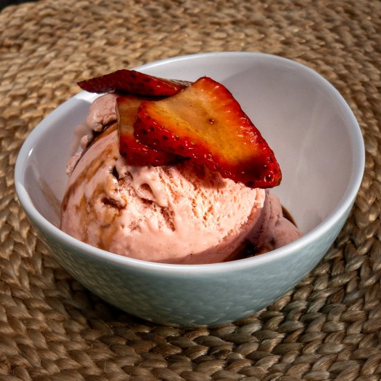 Strawberry & Basil Ice Cream