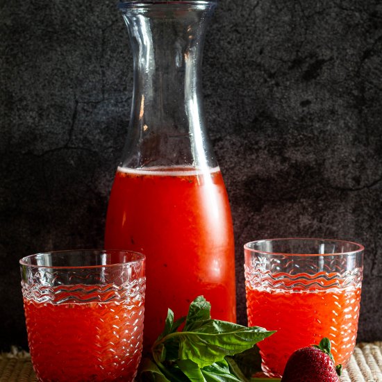 Easy Strawberry Basil Lemonade