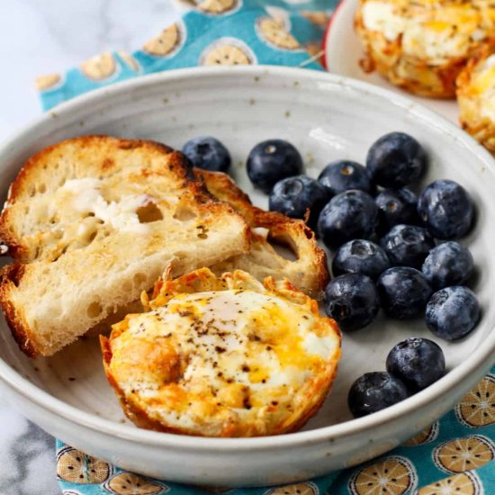 Eggs in Hash Brown Potato Nests