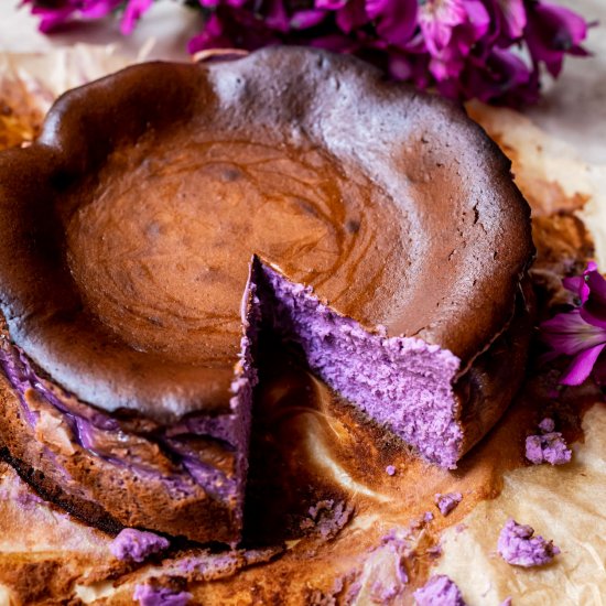 Ube Basque Cheesecake