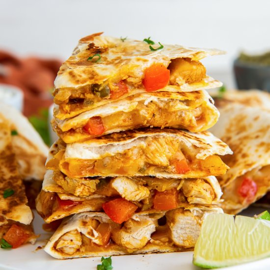 Chicken Fajita Quesadillas