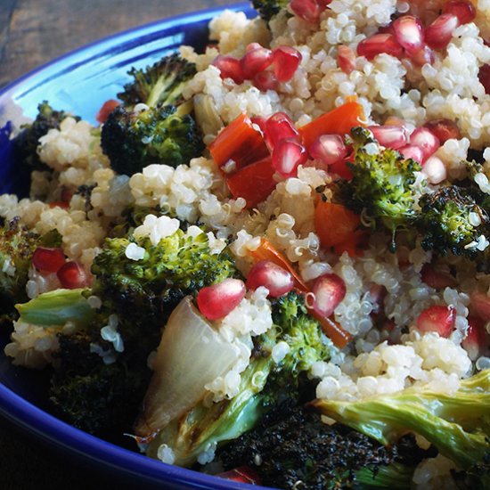 Quinoa Salad with Roasted Broccoli