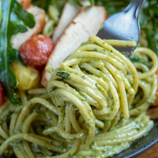 Creamy Chicken Pesto Pasta