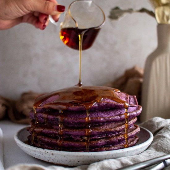 Easy and Delicious Ube Pancakes