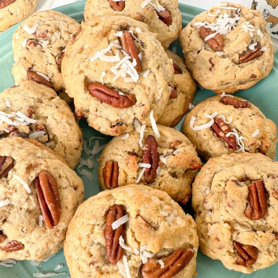 The Best Coconut Pecan Cookies