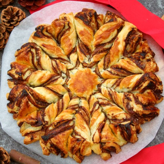 Nutella Puff Pastry Snowflake