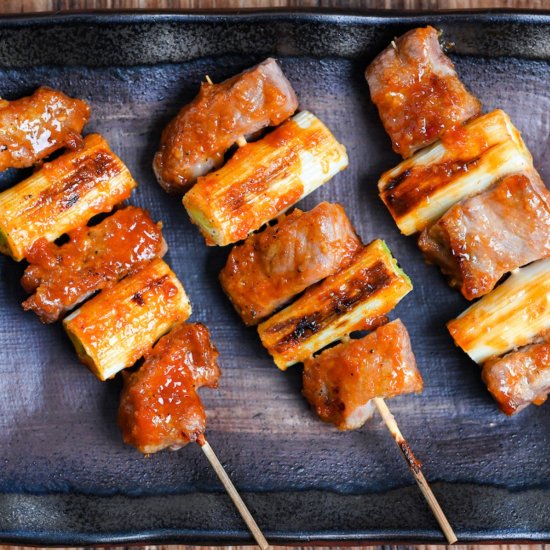 Miso Pork Skewers