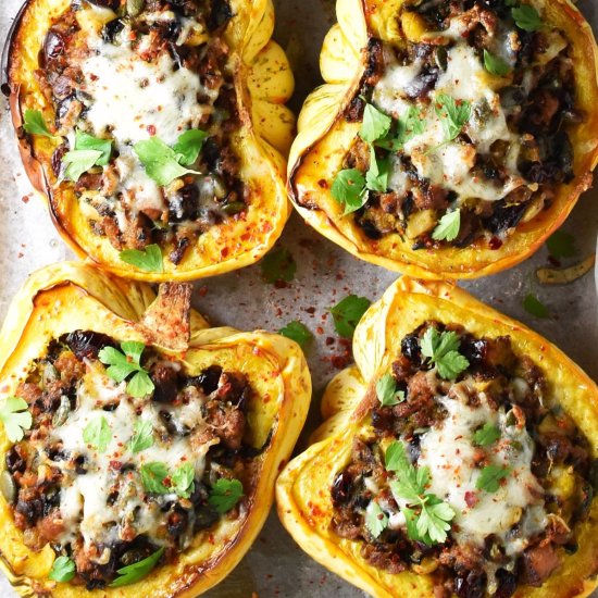 Sausage Stuffed Acorn Squash