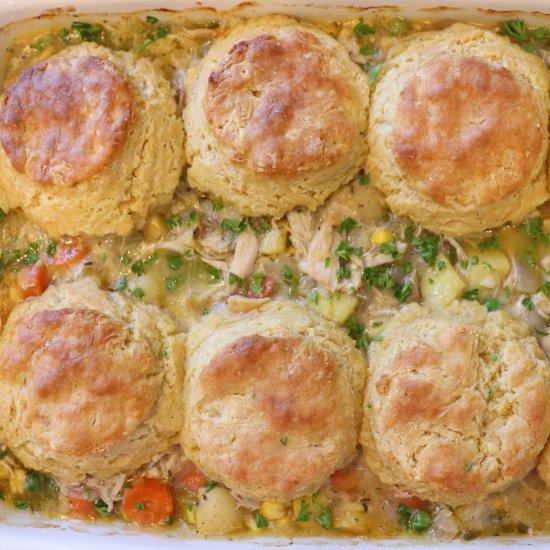 Chicken Pot Pie w/ Einkorn Biscuits