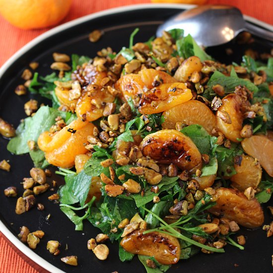 Charred Tangerine-Herb Salad