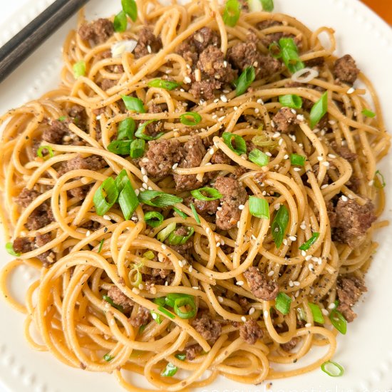 Mongolian Beef Noodles Recipe