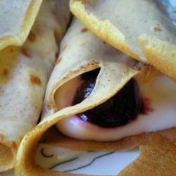 Crepes with Ricotta and Cherries