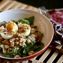 Chickpea & Bulgur Salad w/Soft Boiled Egg