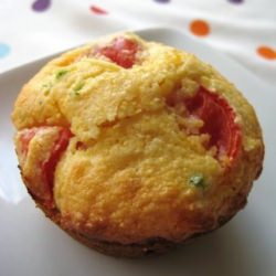 Cherry Tomato Studded Muffins