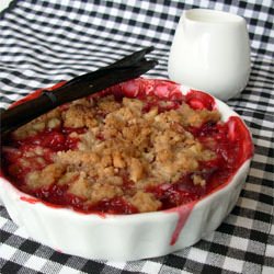 Plum-Raspberry Crisp