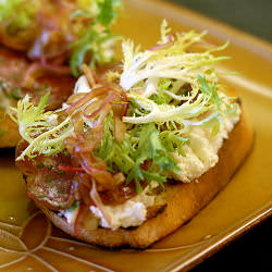 Bruschetta with Ricotta and Salami