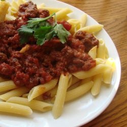 Simple Pasta with Meat Sauce