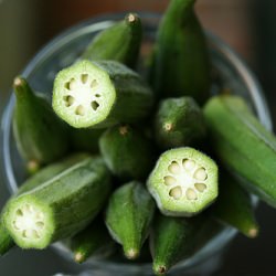 Okra, Corn and Tomato Sauté