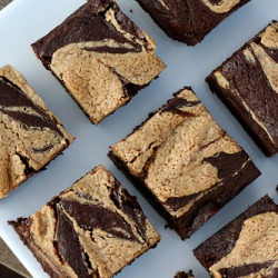 Peanut Butter-Swirled Brownies