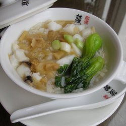 Rice Porridge with Baby Pak Choy