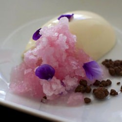 Lavender Granita with Yogurt Jelly