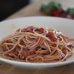 Spaghetti with Strawberries and Pecorino