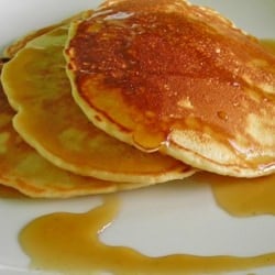 Coconut Pancakes with Cardamom Syrup