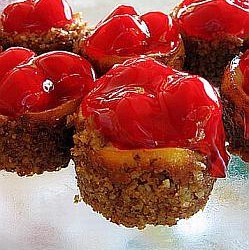 Miniature Cherry Cheesecakes