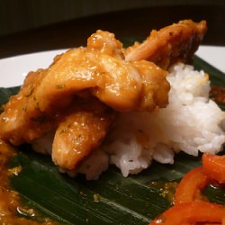 Apricot Chicken with Coconut Rice